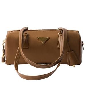 PRADA＊Re-Nylon and leather medium top-handle bag＊送料込 Prada Re-Nylon and Leather Medium Top Handle Bag | Saks
