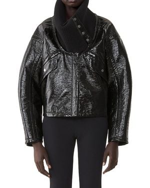 Lanvin Short Vinyl Coat - Black