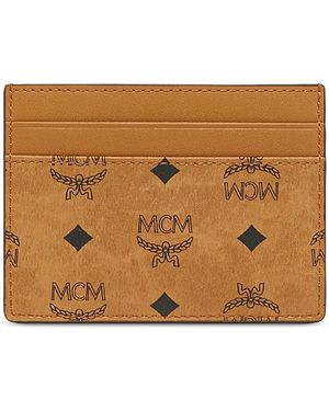 MCM Visetos Card Case - Brown