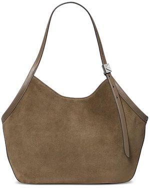 Kate Spade Deco Suede Tulip Tote Bag - Brown