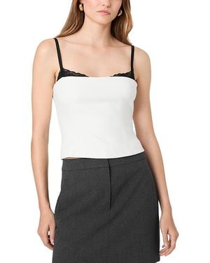 French Connection Azra Lace Peekaboo Top - White