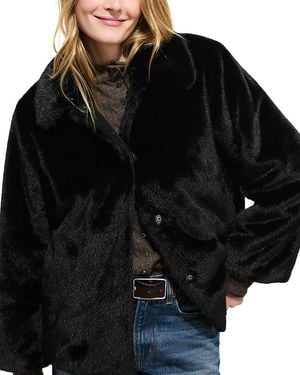 Alex Mill Duane St Faux Fur Jacket - Black