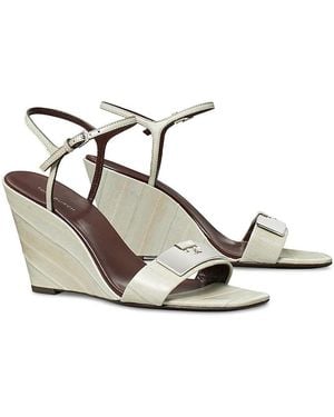 Tory Burch Gigi Wedge Sandals - White