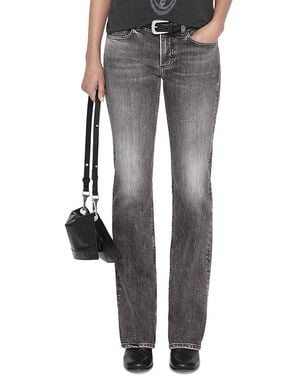 AllSaints Zoe Mid Rise Slim Bootcut Jeans - Gray