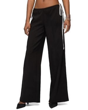 Edikted Mikah Dotted Ribbon Wide Leg Pants - Black