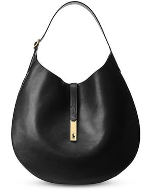 Polo Ralph Lauren Polo Id Large Hobo Shoulder Bag - Black