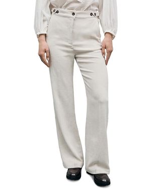 Gerard Darel Maev Corduroy Straight Pants - Gray