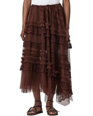 AllSaints Jen Textile Skirt - Brown