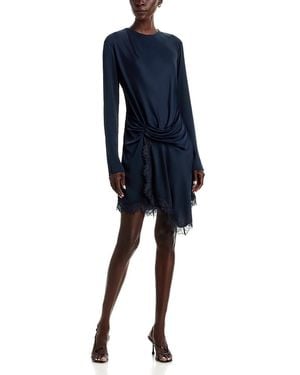 A.L.C. A. L.C. Livia Lace Trim Dress - Blue