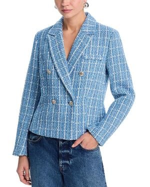 Aqua Tweed Blazer - Blue