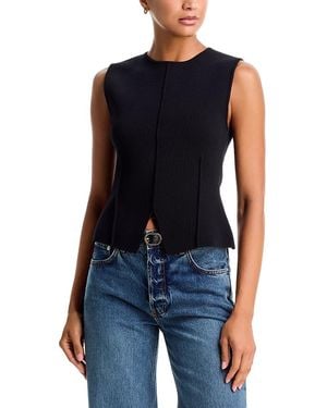 Aqua Fully Fashion Seamed Tank - Blue