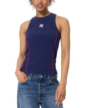 Terez Mets Baseball Stitch Tank - Blue