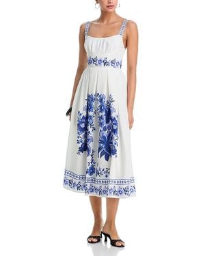 knee length dresses for ladies Moon River Denim Square Neck Tank