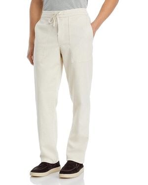 AG Jeans Wells Linen Relaxed Fit Drawstring Pants - Natural
