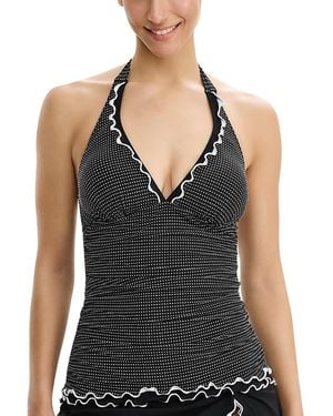 Gottex Dottie Delight Halter Tankini Top - Black