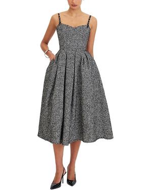 Miss Circle Katalina Tweed Backless Midi Dress - Gray