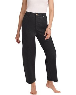Mint Velvet Coated Barrel Jeans - Black