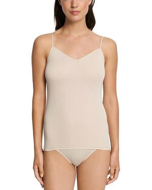 Hanro Cotton Seamless V-Neck Cami - White
