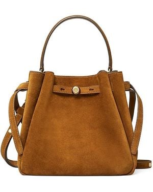 Tory Burch Romy Suede Bucket Bag - Brown