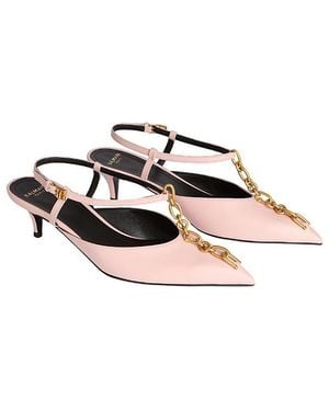 Balmain Sync Chain Kitten Slingbacks - Pink