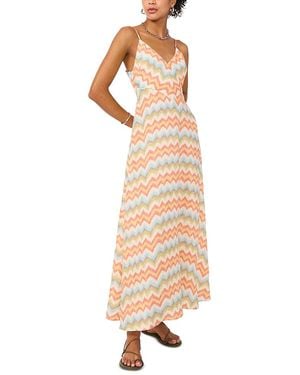 1.STATE Chevron Maxi Dress - Metallic