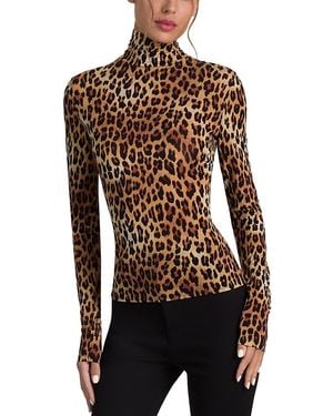 Alice + Olivia Delaina Turtleneck Top - Black