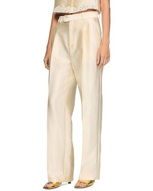 Sandro Satin Pants - Natural