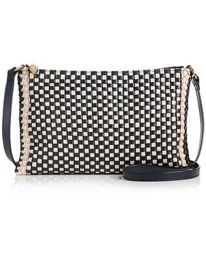 Madewell Signature Woven Leather Pouch Crossbody Bag - Gray