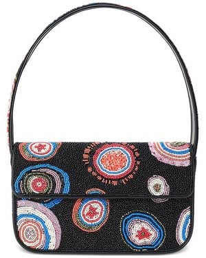 STAUD Tommy Beaded Top Handle Bag - Blue