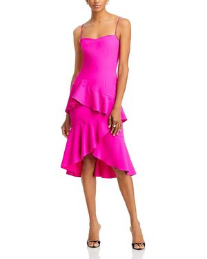 Black Halo Barbados Tiered Ruffle Dress - Pink