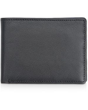 ROYCE New York Leather Rfid-Blocking Bifold Wallet - Gray