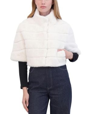 Lyla Grant Faux Fur Mink Bolero - White