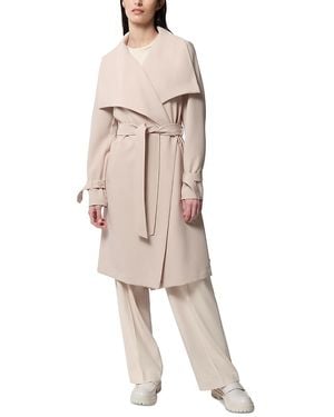 SOIA & KYO Olivia Wrap Trench Coat - Natural