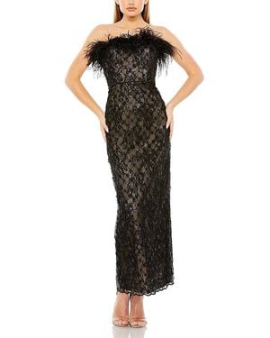 Mac Duggal Embellished Strapless Column Dress - Black