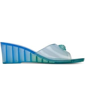 Kurt Geiger Maddison Wedge Mules - Blue