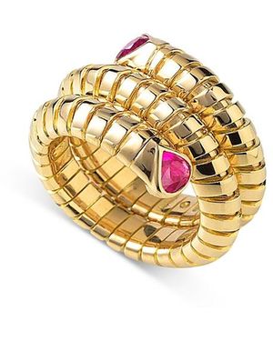 Marina B 18K Trisolina Ruby Wrap Ring - Metallic