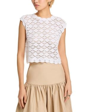 Aqua Sage Crochet Top - Blue
