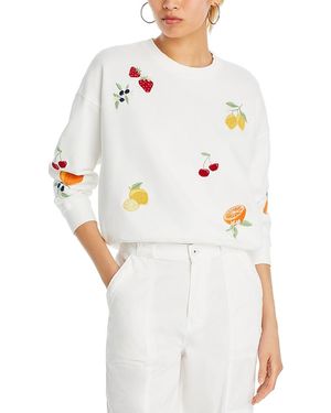 Aqua Fruit Embroidered Sweatshirt - White