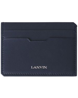 Lanvin Compagnon Leather Cardholder - Blue