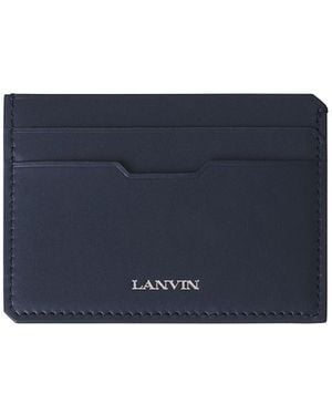 Lanvin Compagnon Leather Cardholder - Blue