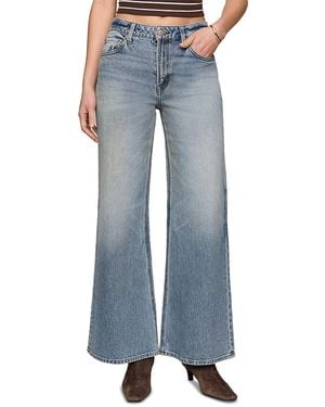 Z Supply The Stunner Mid Rise Wide Leg Jeans - Blue