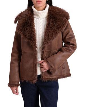 Bagatelle Faux Suede & Shearling Jacket - Brown