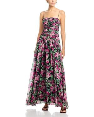 Emanuel Ungaro Dylan Ruched Bodice Dress - Purple