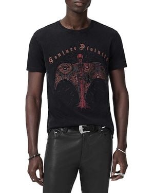 John Varvatos Deco Goddess Short Sleeve Graphic Tee - Black