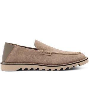 All‎ Saints 41 Men’s Jago Moccasin Style Loafer Leather Tan Slip On Sz 8 Allsaints Jago Suede Loafer Shoes In Tan - 60% Off  main image 4