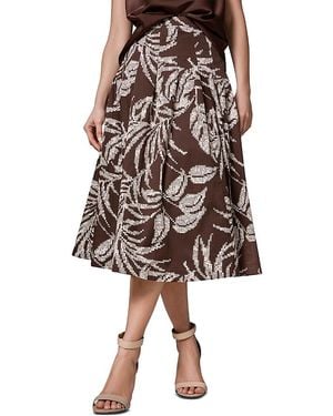 Donna Karan Printed Pleated Midi Skirt - Multicolor
