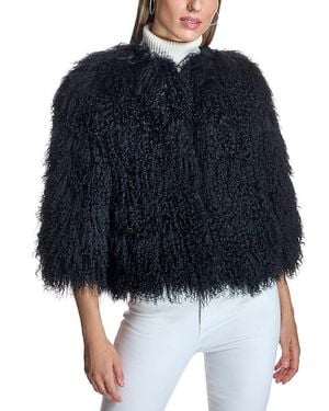 Maximilian Mongolian Lamb Jacket - Blue