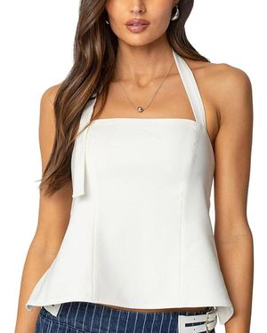 Edikted Yazi Backless Halter Top - White