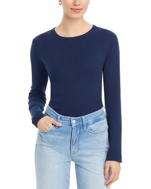 Three Dots Long Sleeve Top - Blue