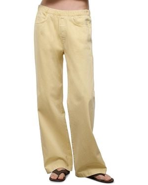 STAUD Noah High Rise Wide Leg Jeans - Natural